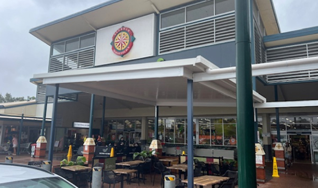 Out door patio for shopping complex